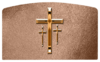 DACRO-517-CP-SH-BZ Copper 3 Crosses Shimmer Bronze